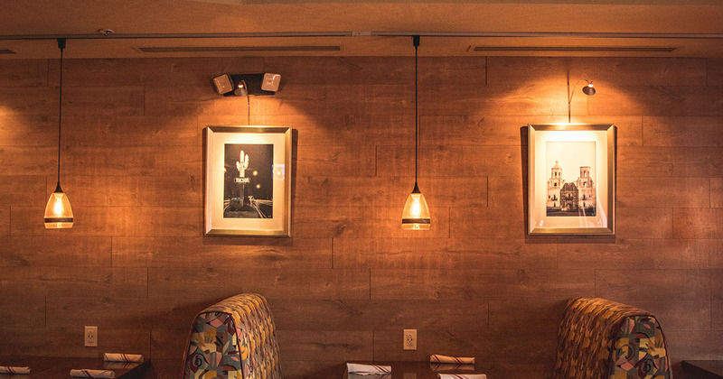 Interior, wall pictures in the back