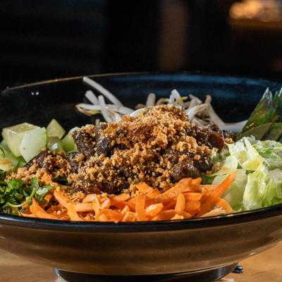 Vietnamese vermicelli bowl.