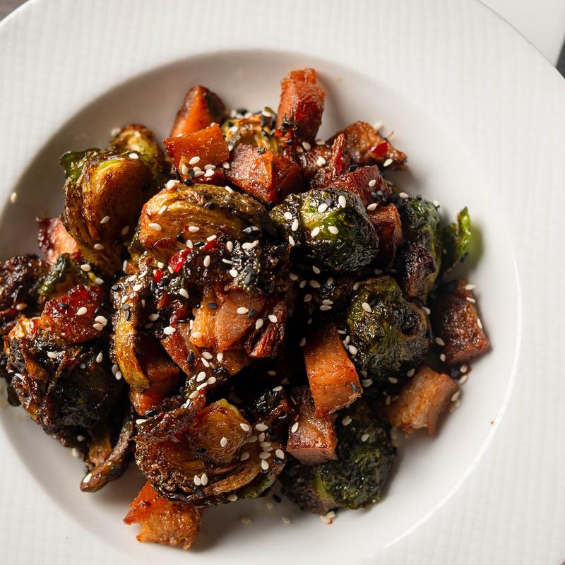 Crispy Brussels & Pork Belly photo