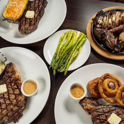 Various food dishes.