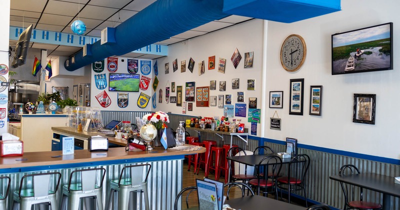 Interior, seating place near bar