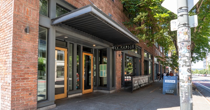 Exterior, angle view, entrance