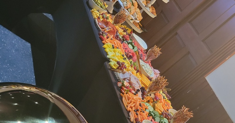 Large buffet spread