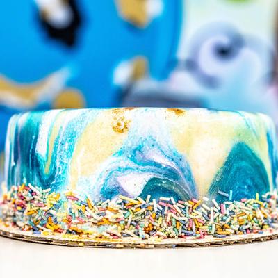 Ice cream cake, side view