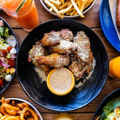 Lemon Pepper Garlic Dry-Rub Wings.  Best Chicken wings in Austin!.