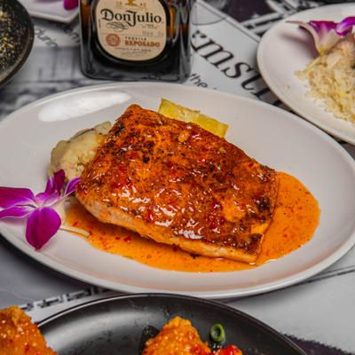 The sweet heat salmon.