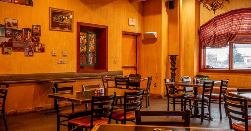 Interior, tables and chairs