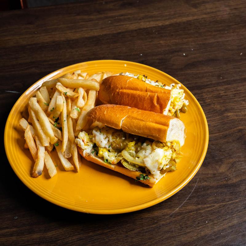 Cauliflower Cheesesteak & Fries photo