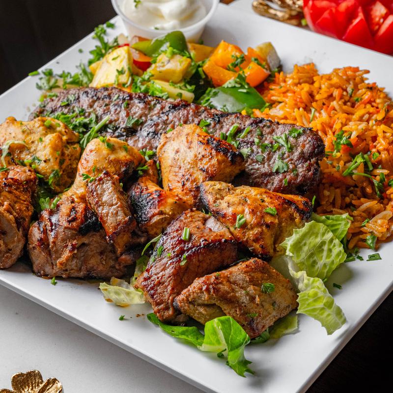 menu item 8 of 28, Mixed Grill (3 Skewers)