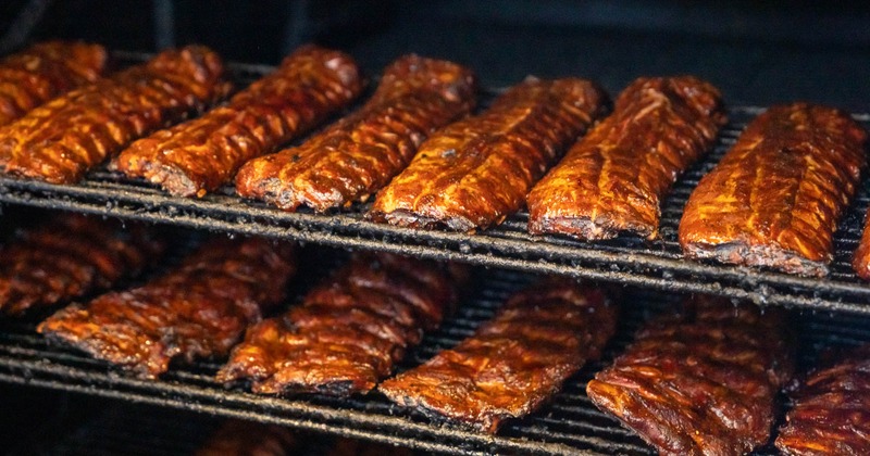 Rack of Ribs on grill