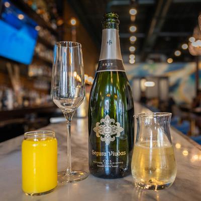 Served Mimosa and champagne.