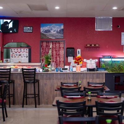 Interior, dining area.