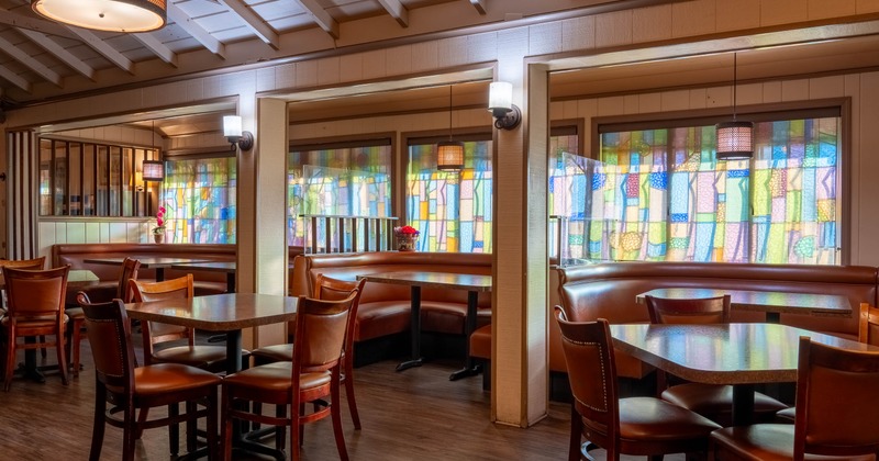 Interior, spacious dining area