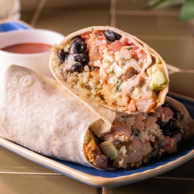 Cali Style Chicken Burrito.