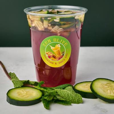 A cucumber soft drink.