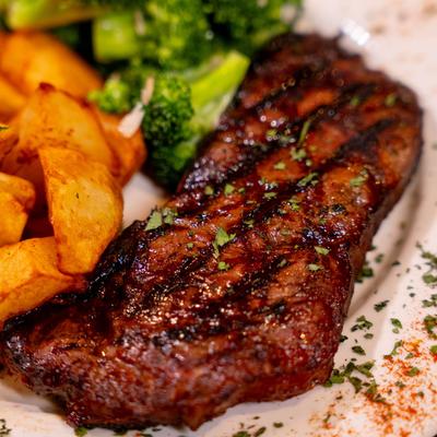 N.Y. Strip Steak Charbroiled.