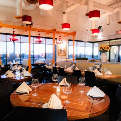 Interior, dining area.