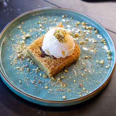 Pistachio kadayif.