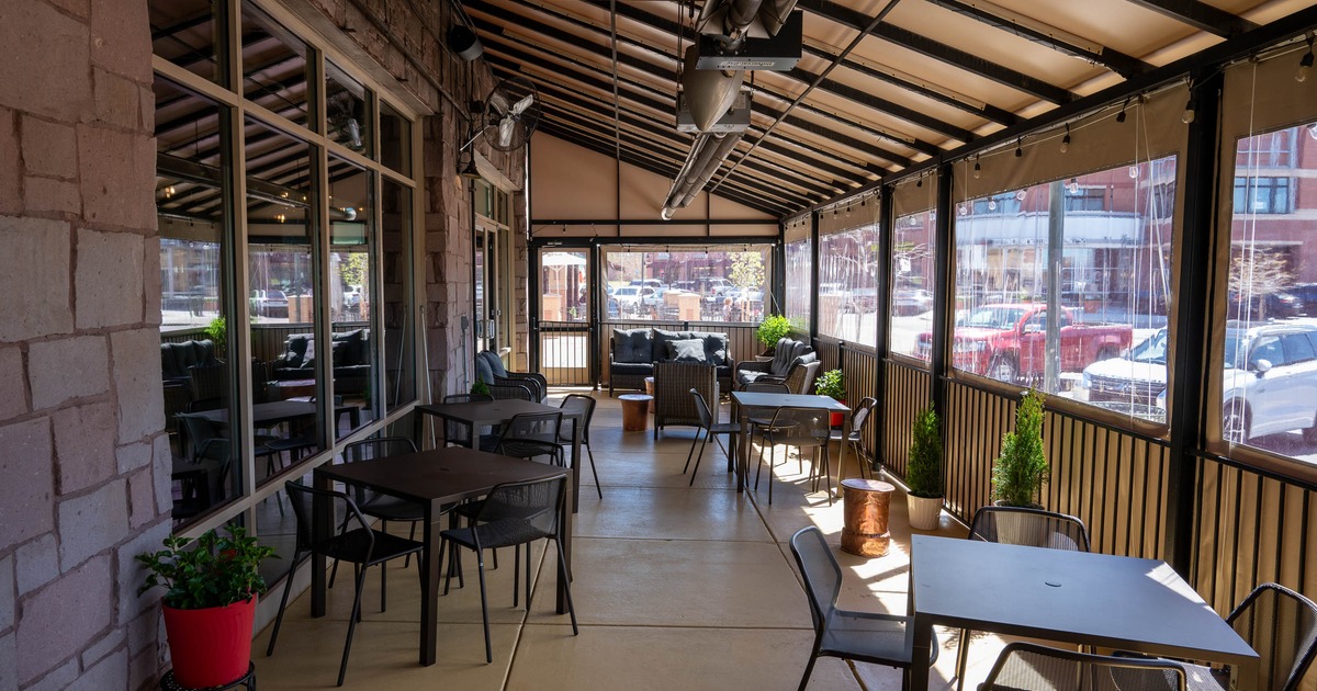 Exterior, seating place on enclosed patio