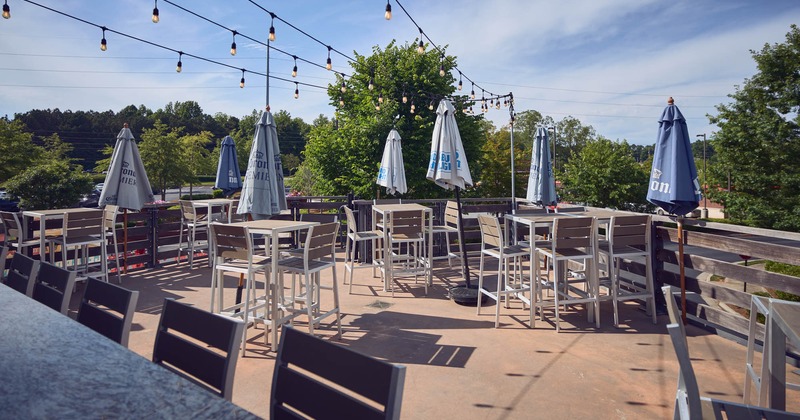 Outdoor, tables with chairs