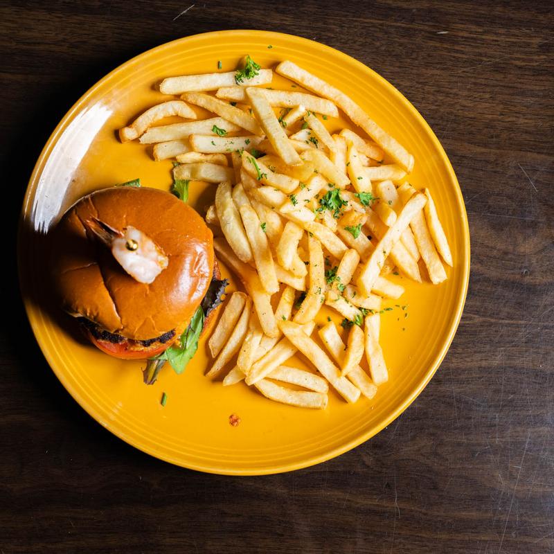 Surf N Turf Burger & Fries photo