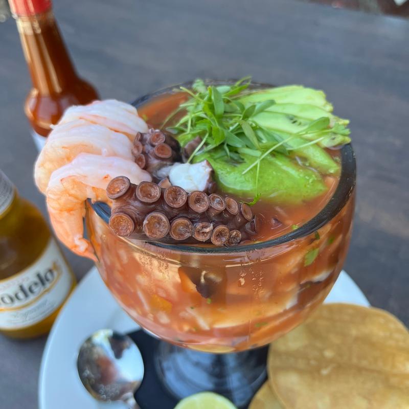 Shrimp and octopus cocktail photo