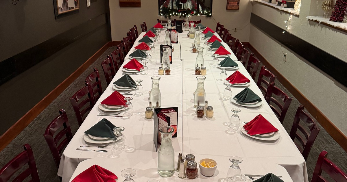 Fully set dining tables