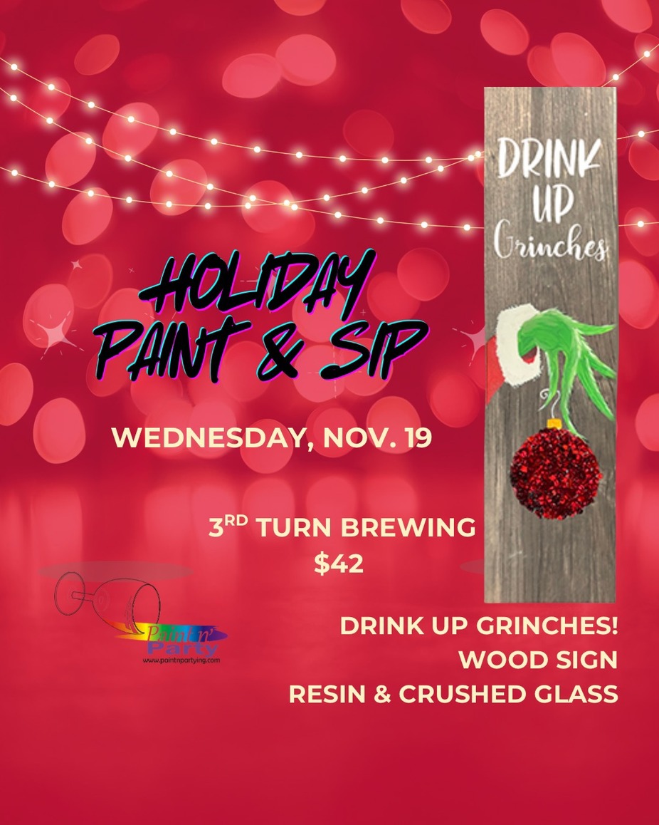 Holiday Paint and Sip event photo