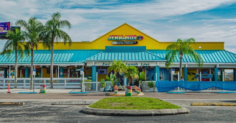 Exterior, view of the restaurant and parking lot