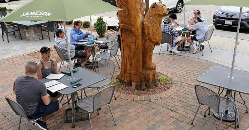 Exterior, tables outside