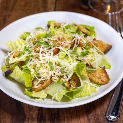 Traditional Caesar salad.