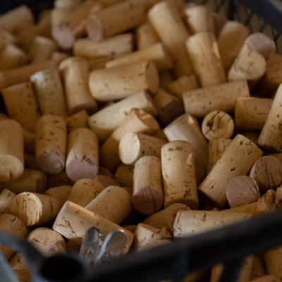 basket of corks