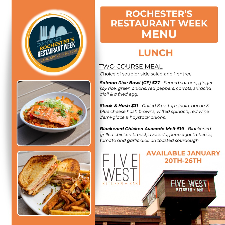 Rochester's Restaurant Week (LUNCH) event photo