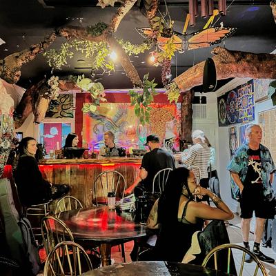 Lots of people at the bar area.