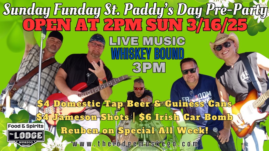 Sunday Funday & St. Paddy's Pre-Party with Whiskey Bound event photo