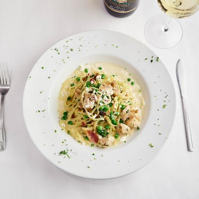Carbonara paired with white wine.