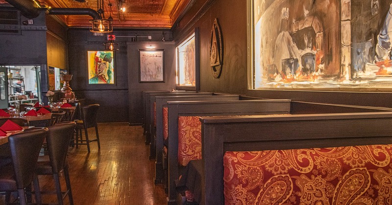 Interior, booth area