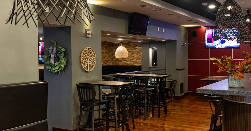 Interior, tables and chairs, restaurant decoration