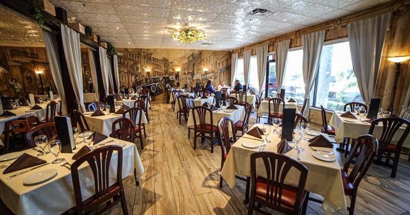 Restaurant interior, dining area