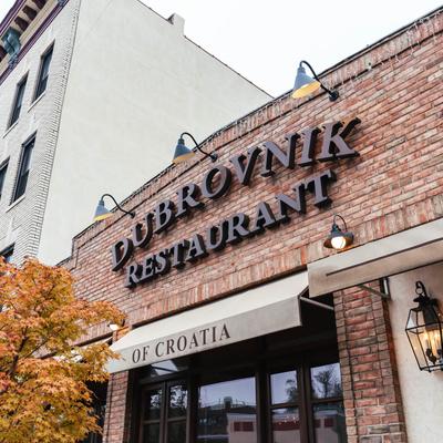 Dubrovnik restaurant, fascia sign.