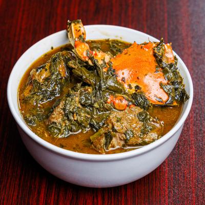 Lalo stew with crab meat.