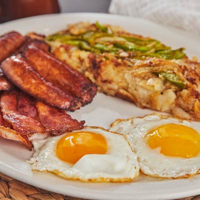 Breakfast Meat, Eggs & Home Fries