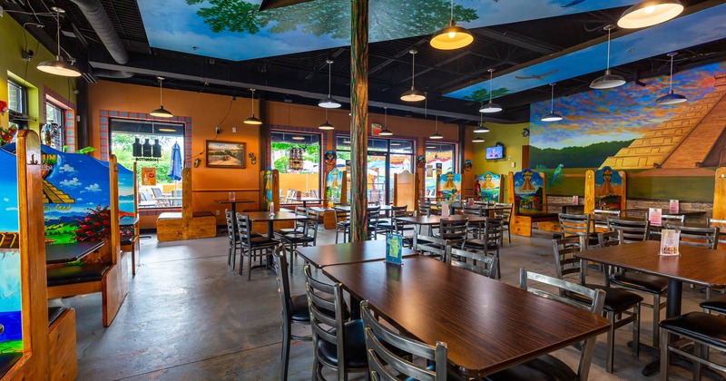 Interior, mixed seating area