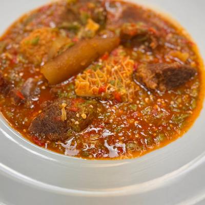Okro Soup with Mixed Meats photo