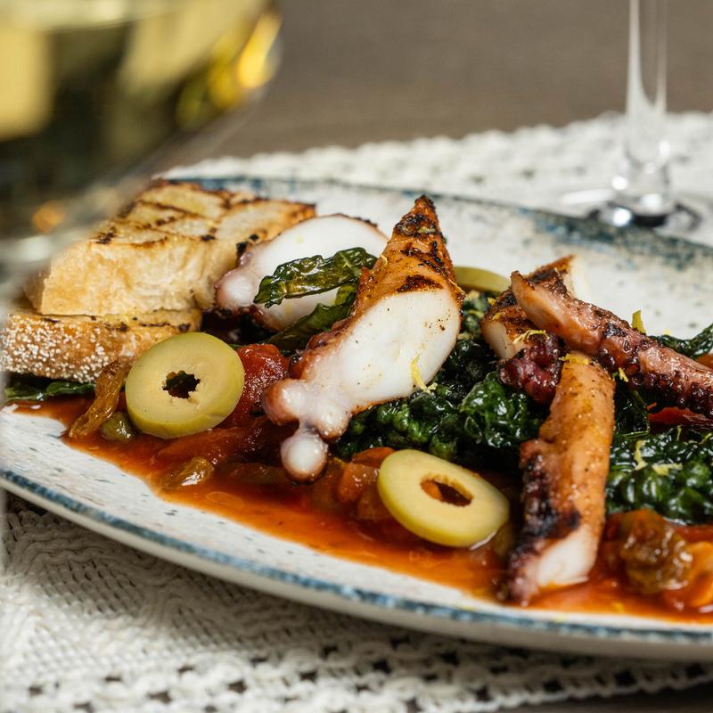 menu item 1 of 18, Sicilian Style Braised Octopus