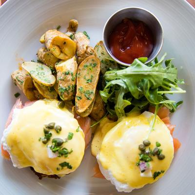 Eggs Benedict plate.
