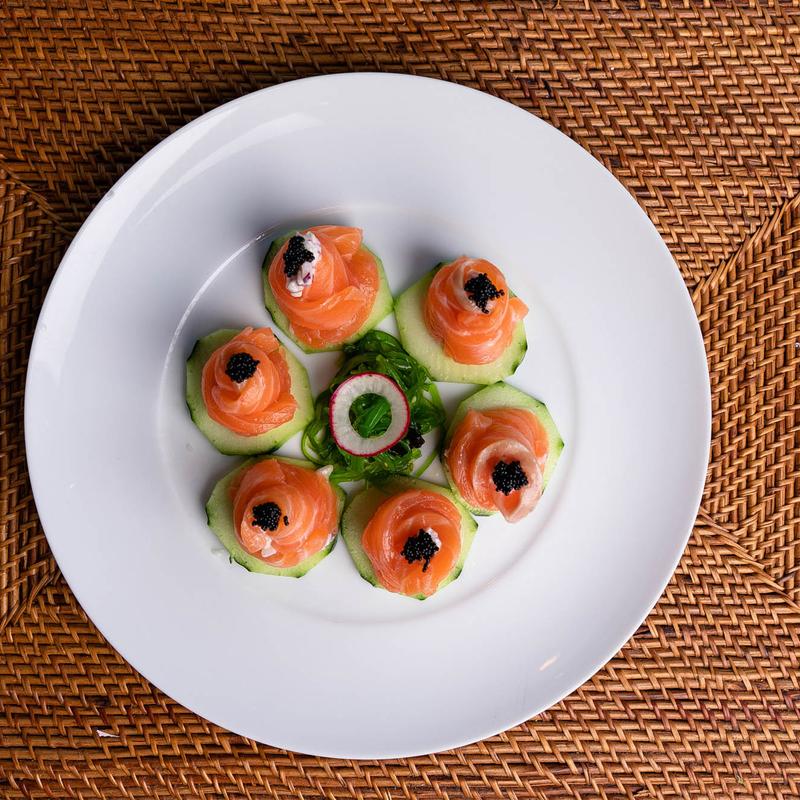 Creamy Salmon with Black Tobiko photo