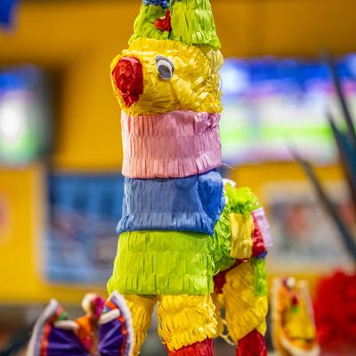 Colorful piñata, close-up.