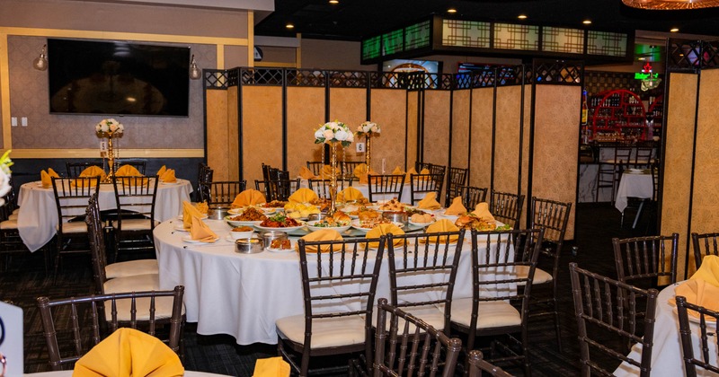 Table full of dishes