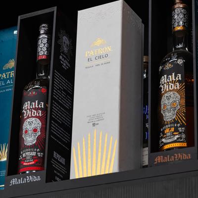 Tequila bottles.